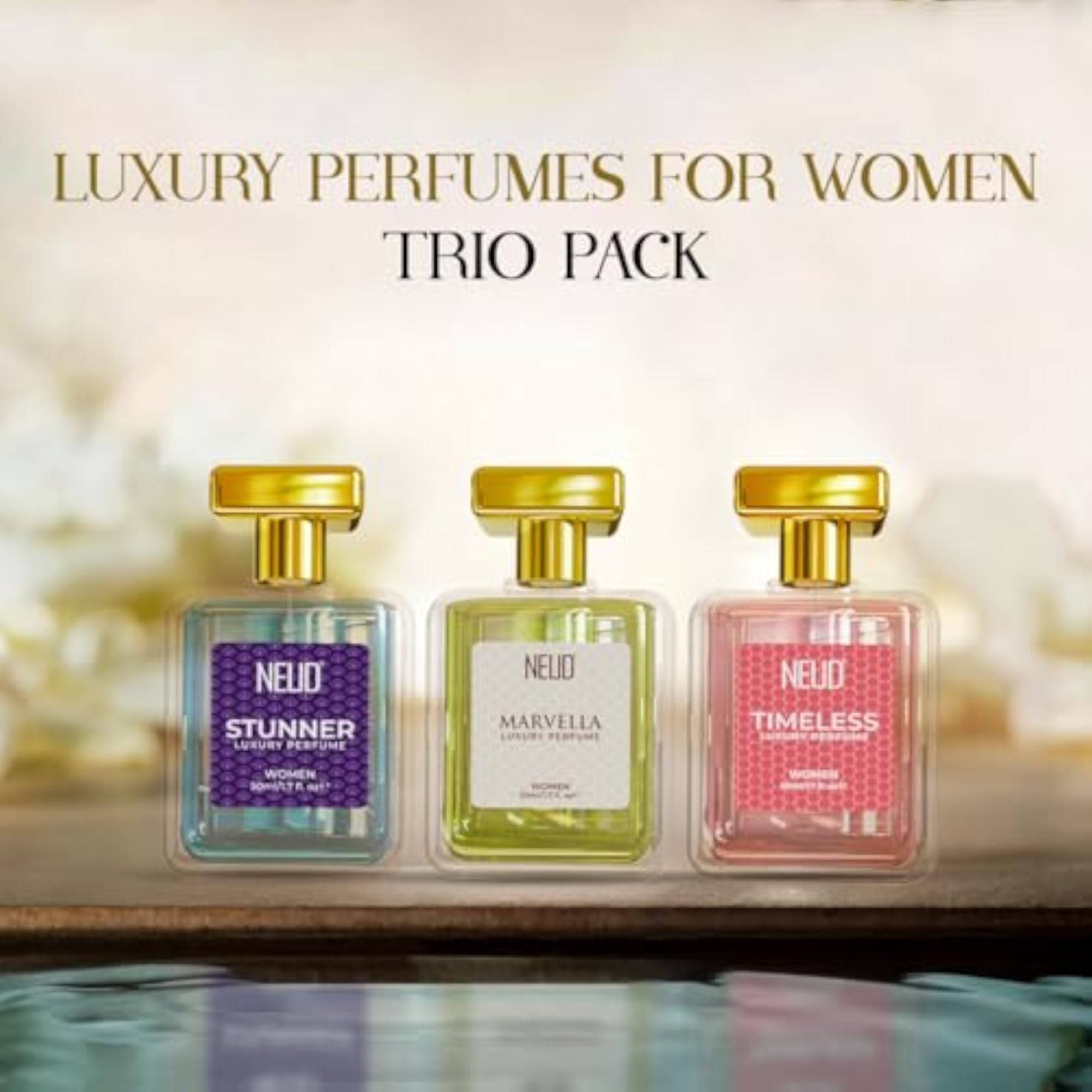 Luxury Perfume Gift Set for Women, 3 x 50ml EDP
